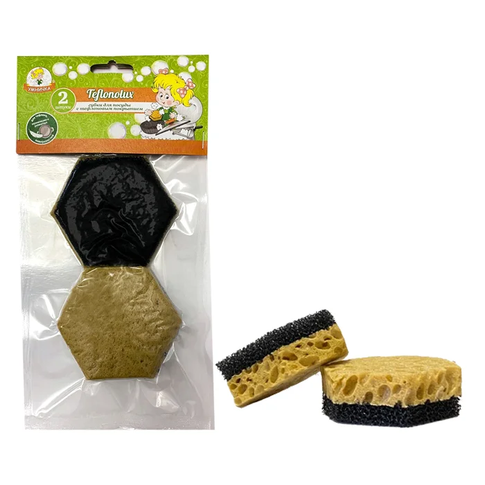 Губки для посуды и тефлоновых поверхностей "Teflonolux" 2 шт, MPU2667